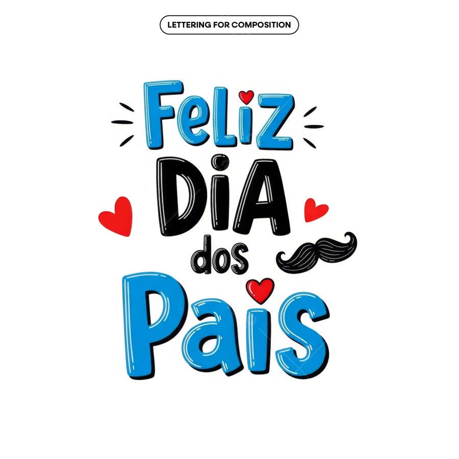 Arte para Dia dos Pais PSD Editável