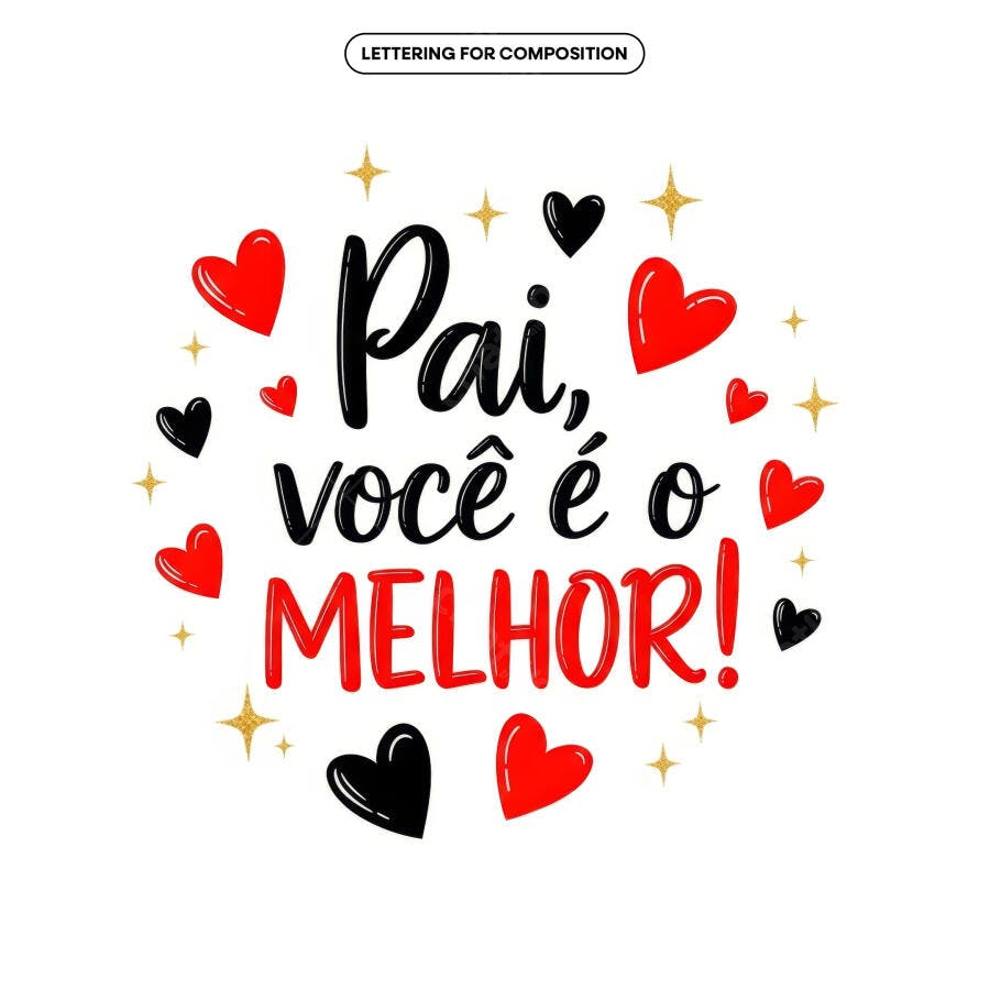 Arte para Dia dos Pais PSD Editável