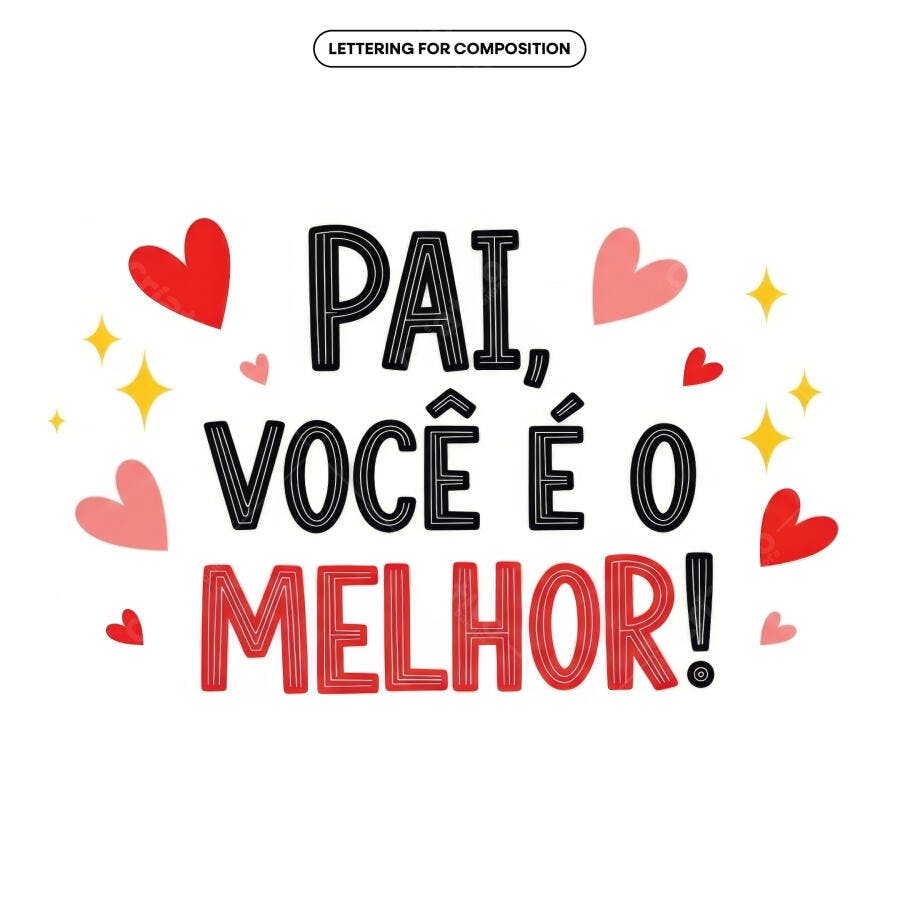 Arte para Dia dos Pais PSD Editável