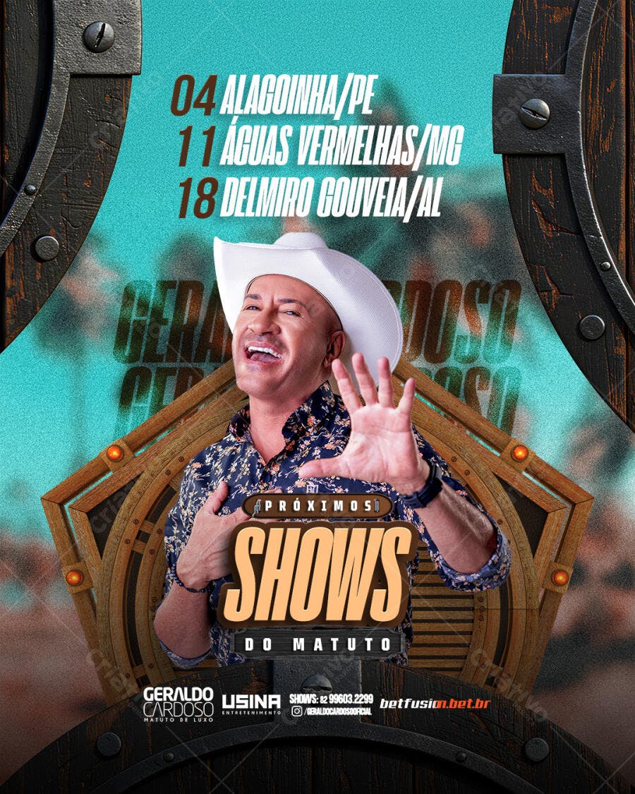 Flyer Shows Geraldo Cardoso PSD Editável