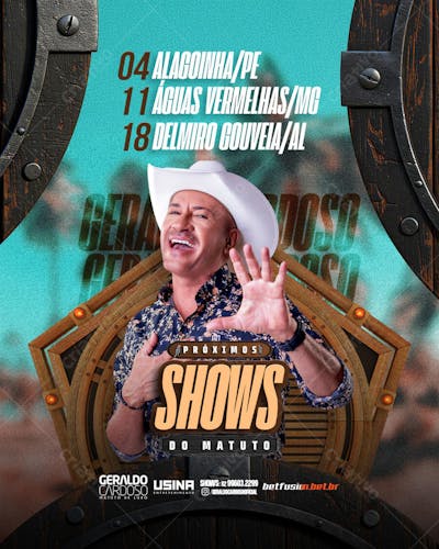 Próximos Shows - Geraldo Cardoso
