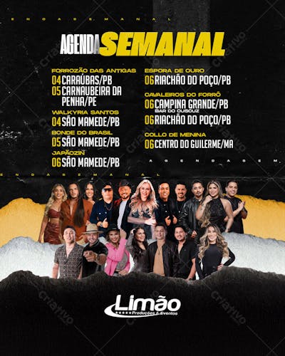 Agenda Semanal - Artistas