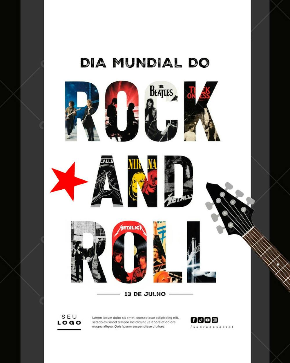 Dia Mundial do Rock 13 de julho social media post editável (4)