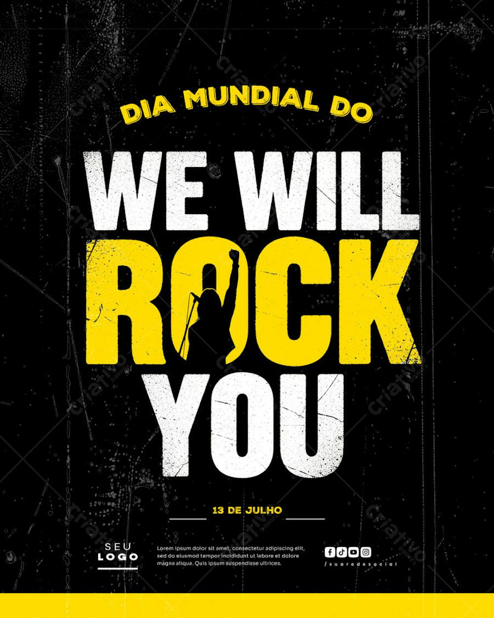 Dia Mundial do Rock 13 de julho social media post editável (7)