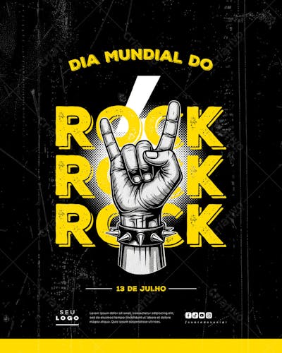Dia Mundial do Rock 13 de julho social media post editável (5)