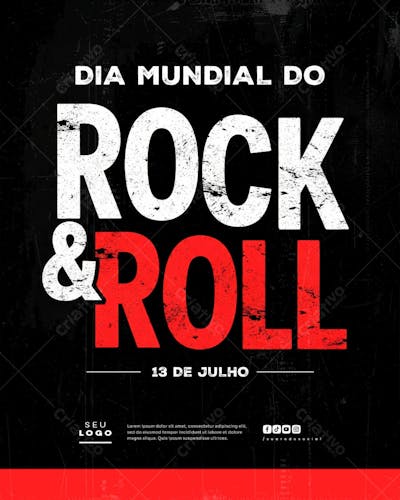 Dia Mundial do Rock 13 de julho social media post editável (6)
