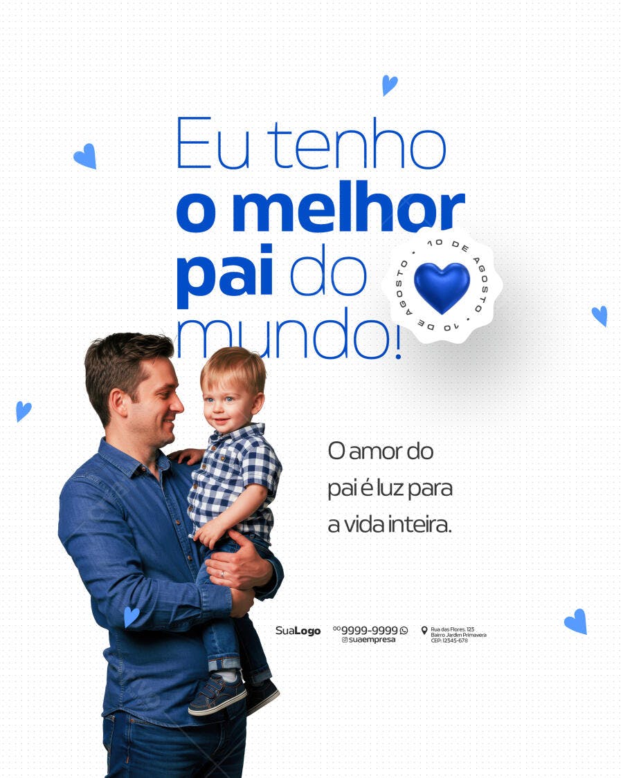 Post para o Dia dos Pais PSD Editável