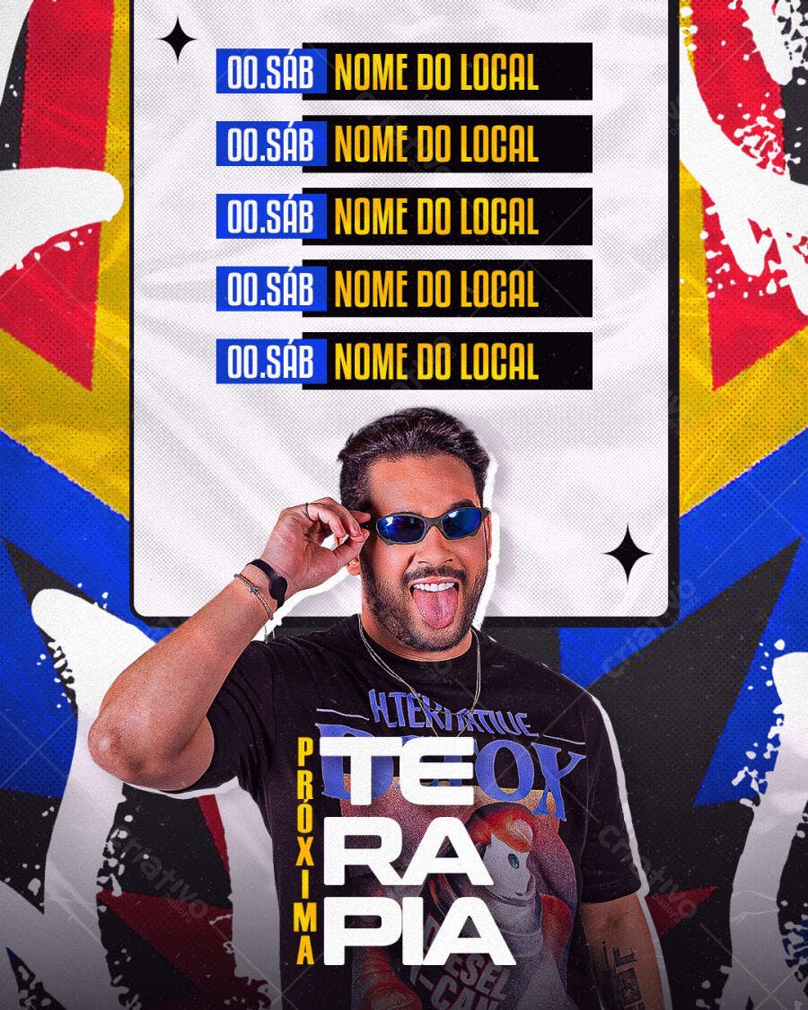 Flyer Festa com DJ PSD Editável