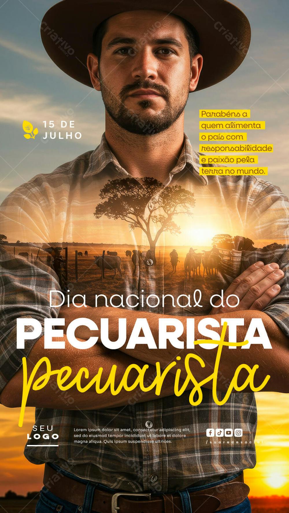 Dia Nacional do Pecuarista 15 de Julho social media psd editável Story (4)