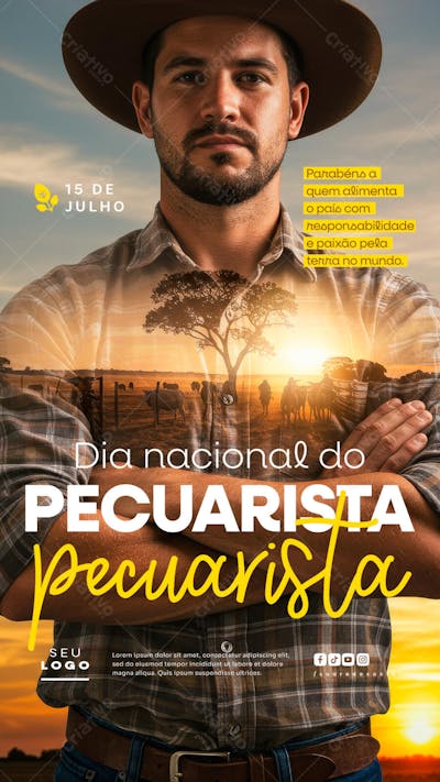 Dia Nacional do Pecuarista 15 de Julho social media psd editável Story (4)