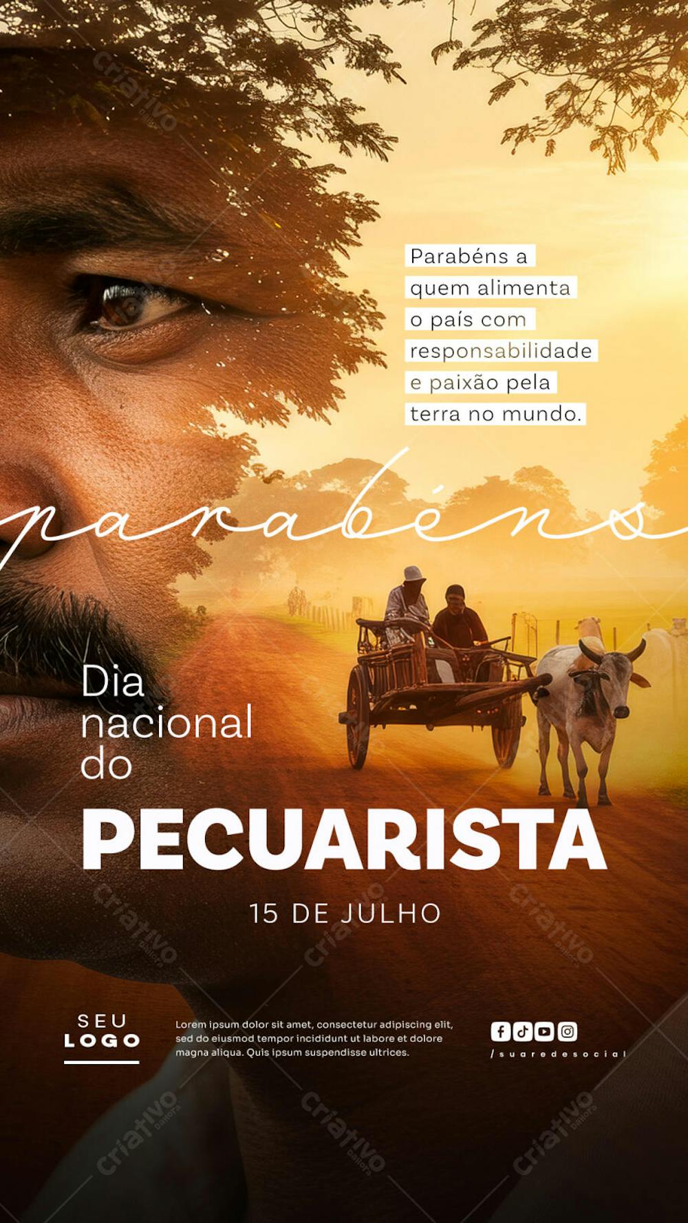 Dia Nacional do Pecuarista 15 de Julho social media psd editável Story (3)