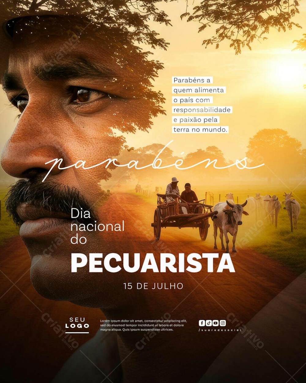 Dia Nacional do Pecuarista 15 de Julho social media psd editável Feed (4)