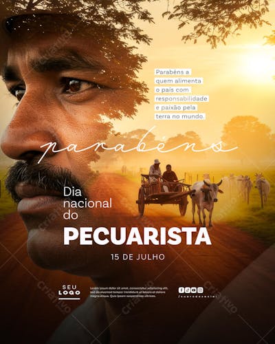 Dia Nacional do Pecuarista 15 de Julho social media psd editável Feed (4)