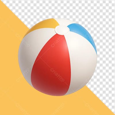 BOLA DE PRAIA 3D PNG