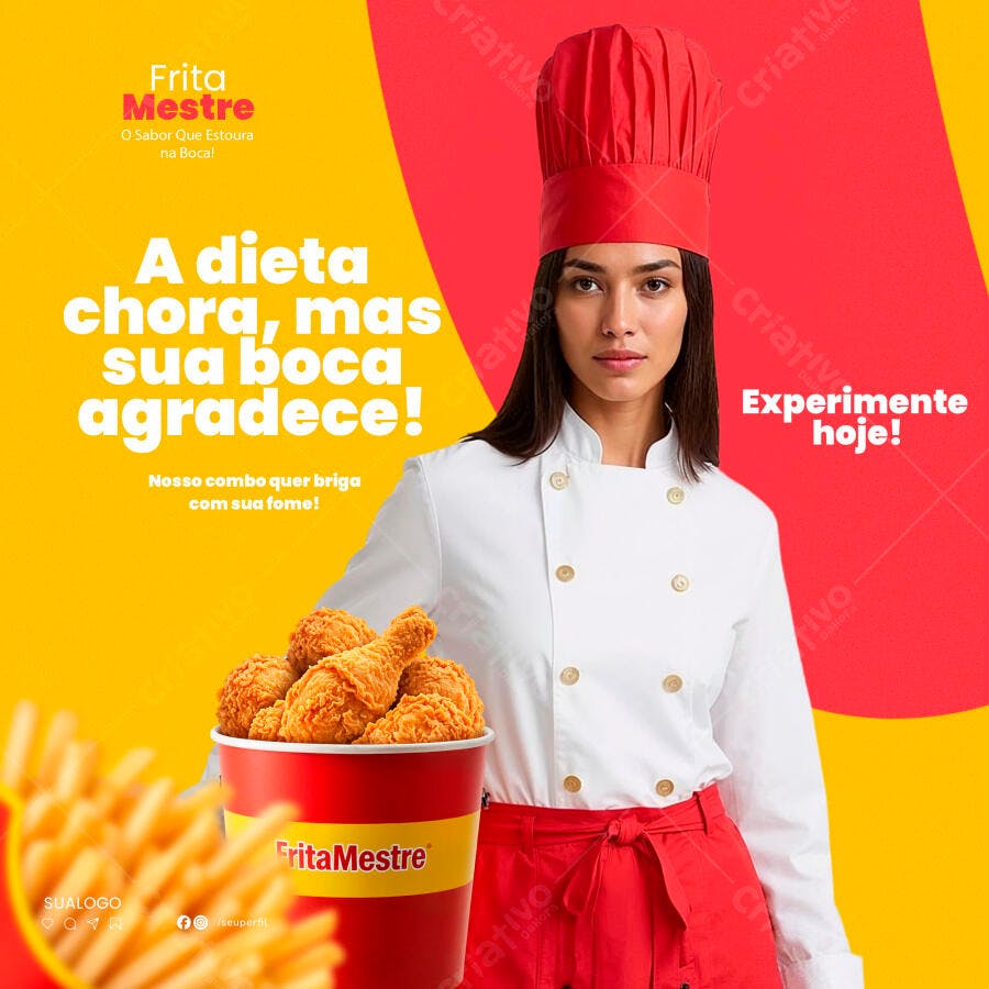 Flyer Promoção Combo Frango PSD Editável