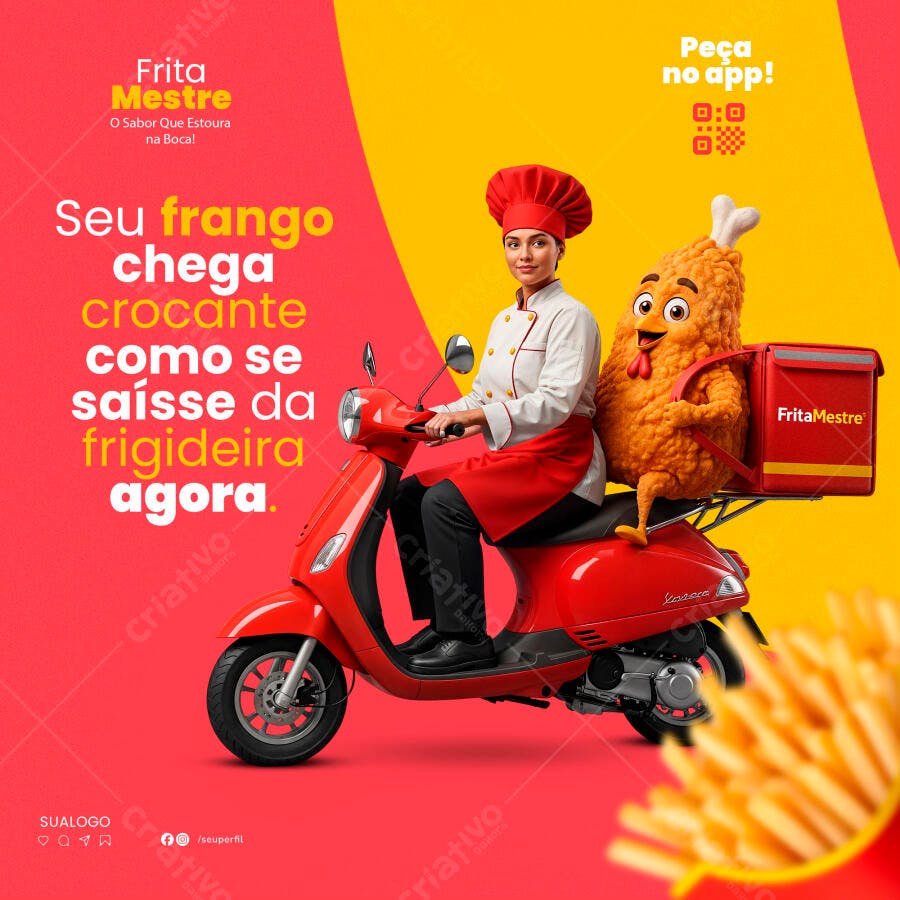 Flyer Delivery de Frango PSD Editável
