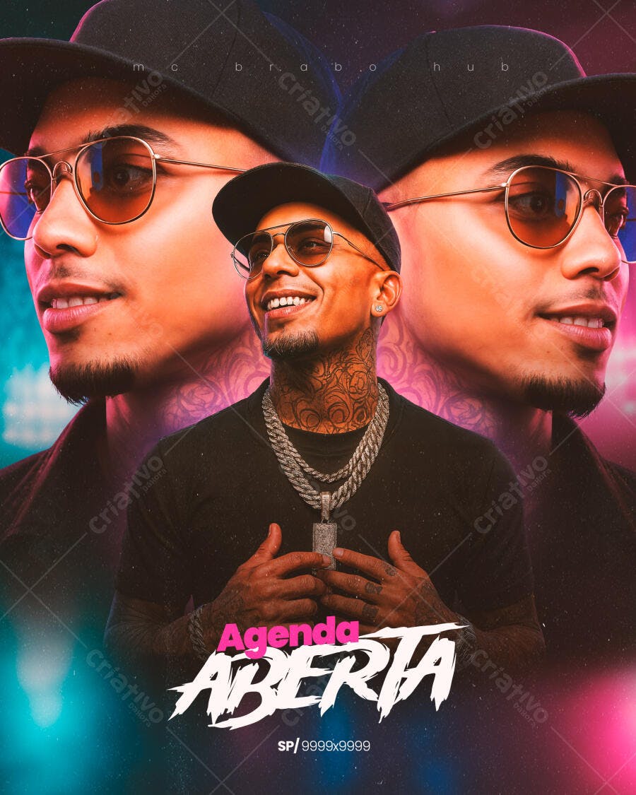 Flyer Agenda Aberta PSD Editável