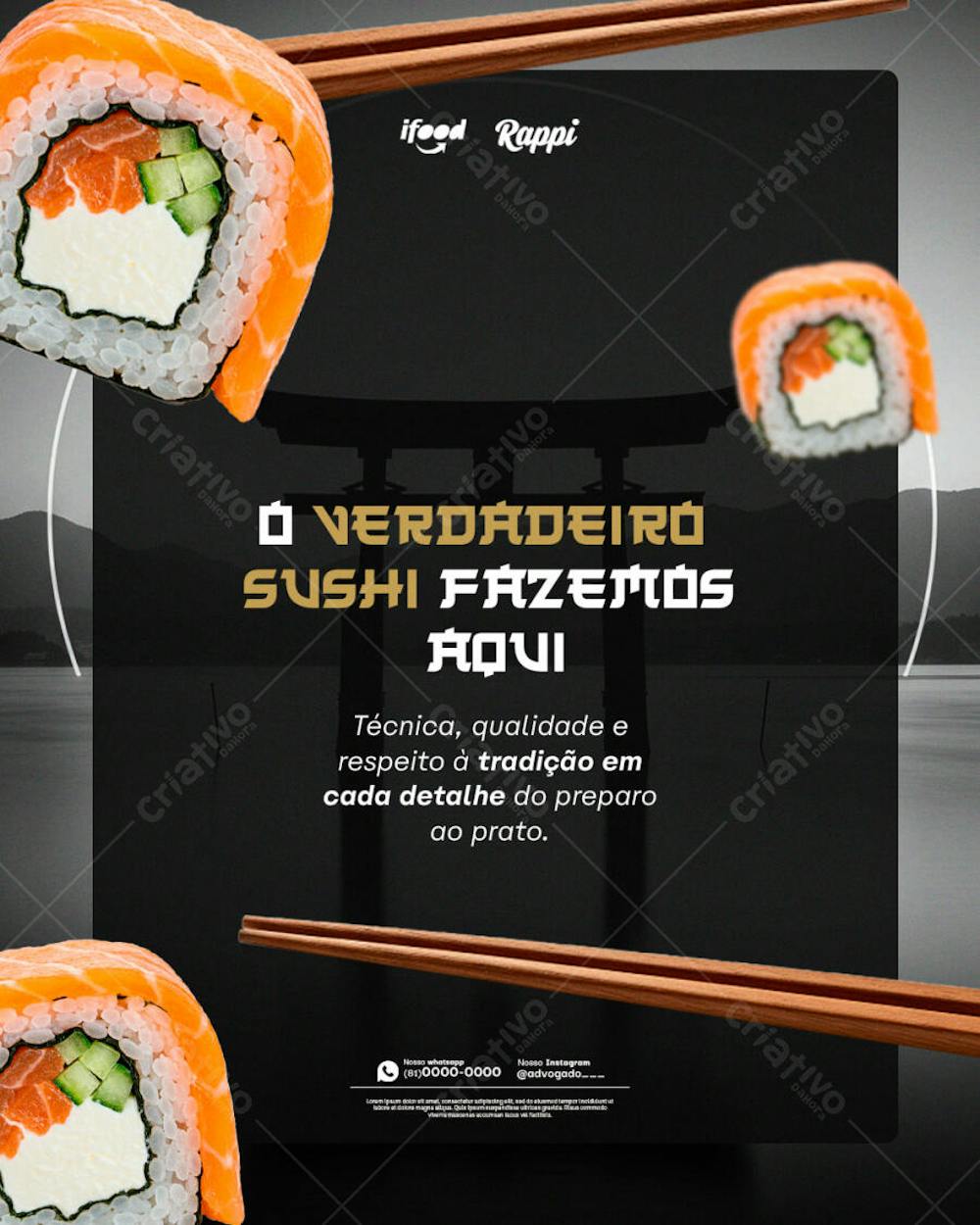 sushi 4 psd editavel