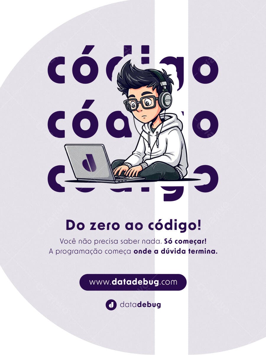 Post para Redes Sociais Programador PSD Editável