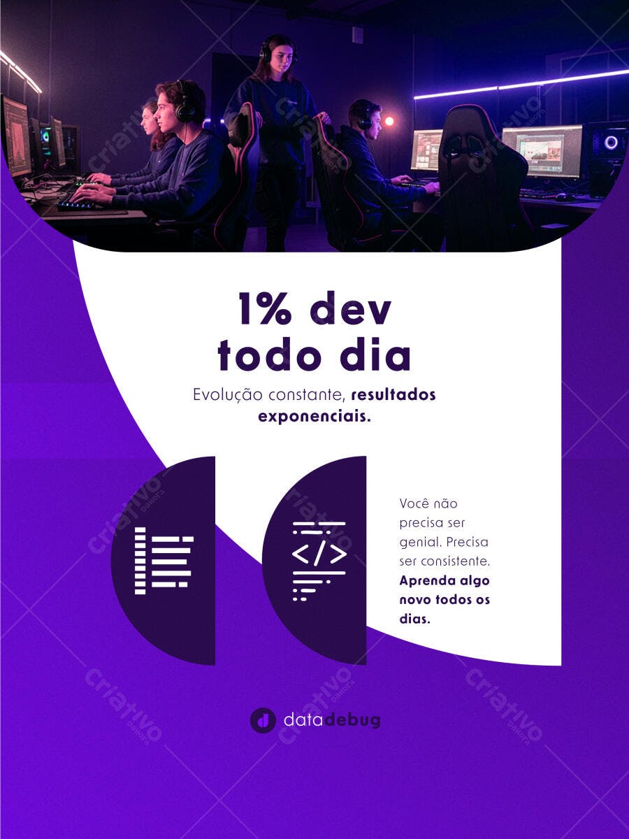 Post para Redes Sociais Programador PSD Editável