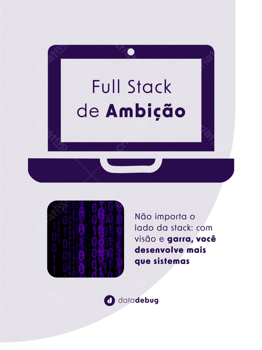 Flyer para Programador Full Stack PSD Editável