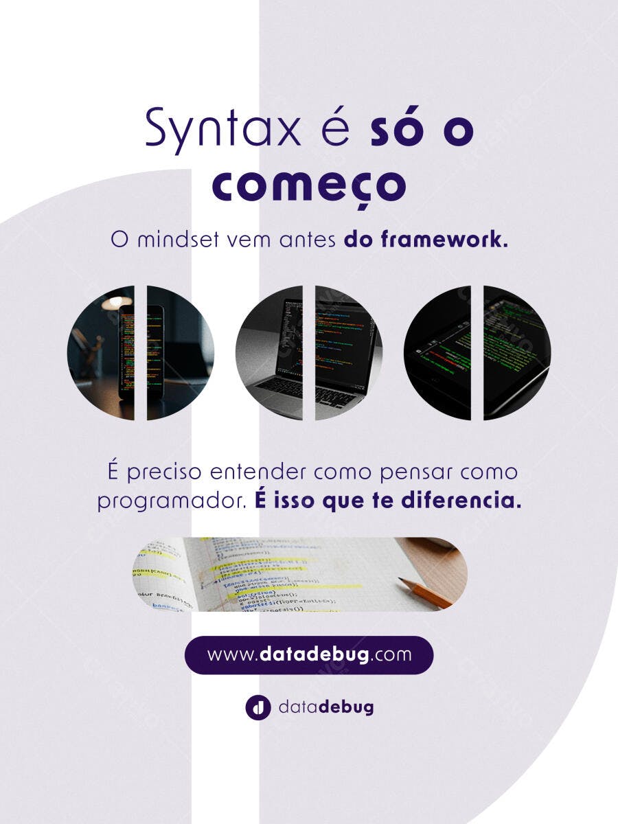 Post para Redes Sociais Programador PSD Editável