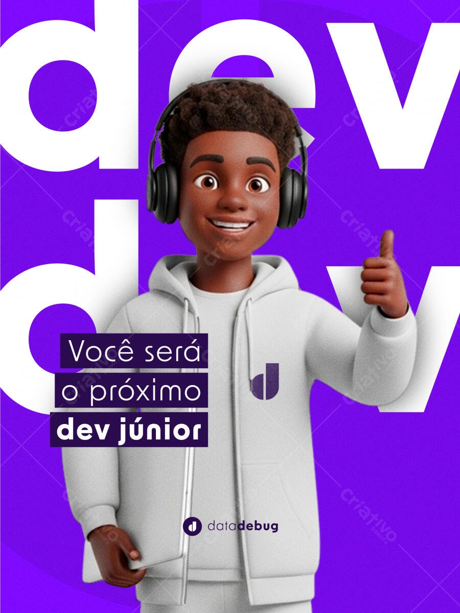 Flyer Programador Dev Júnior PSD Editável