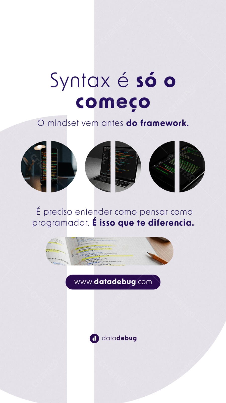 Post para Redes Sociais Programador PSD Editável