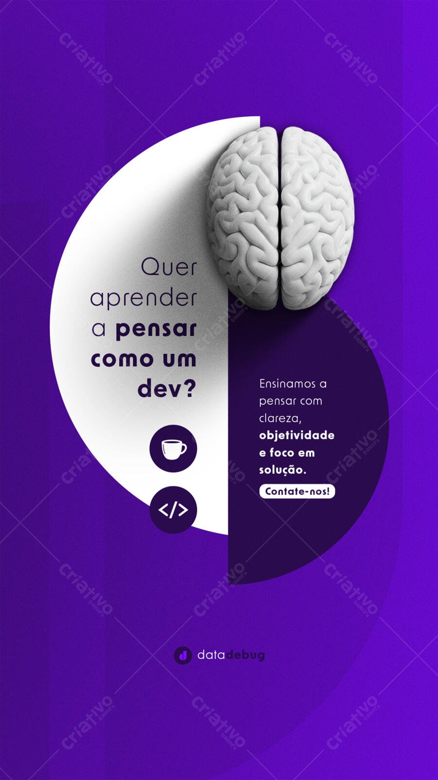 Post de Instagram para Desenvolvedores PSD Editável