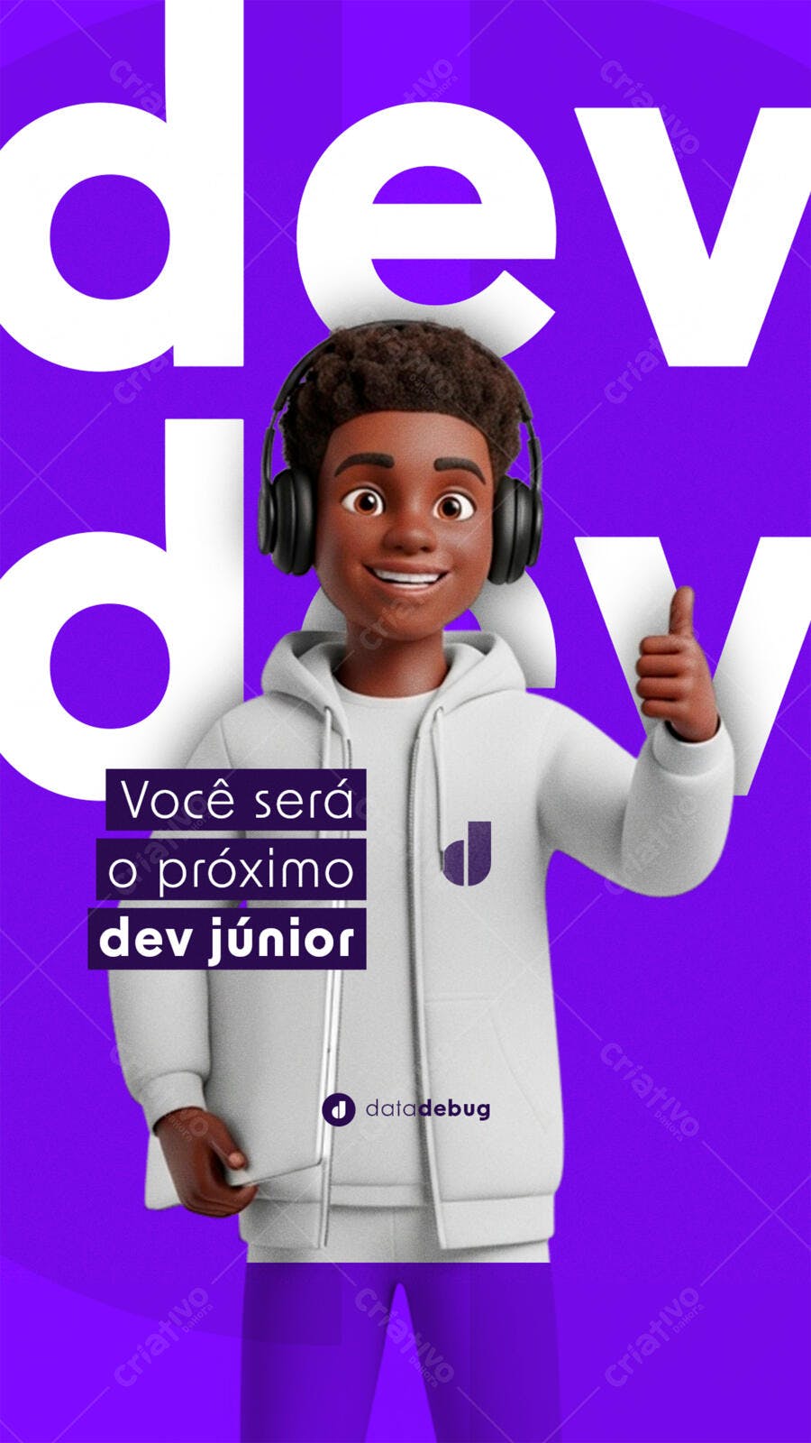 Postagem de Mídias Sociais para Desenvolvedores Juniores PSD Editável