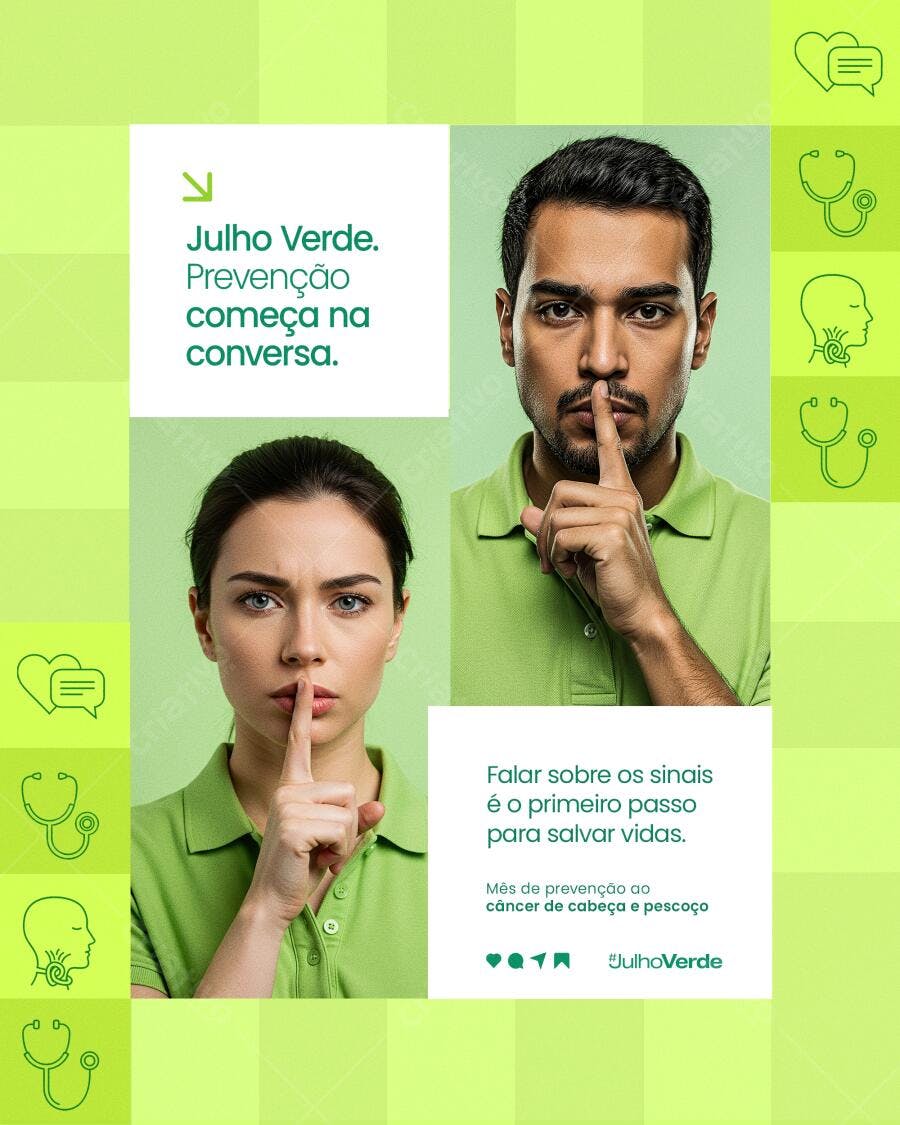 Post para Julho Verde PSD Editável