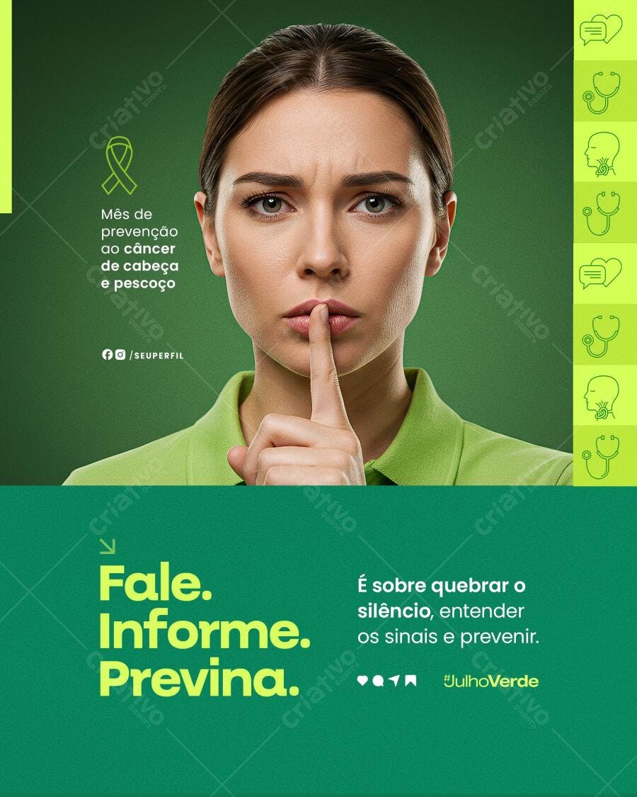 Post para o Julho Verde PSD Editável