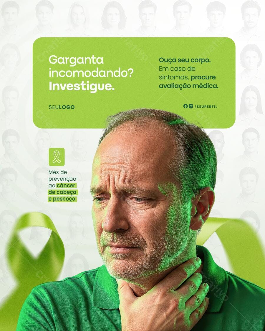Post de Conscientização Novembro Azul PSD Editável