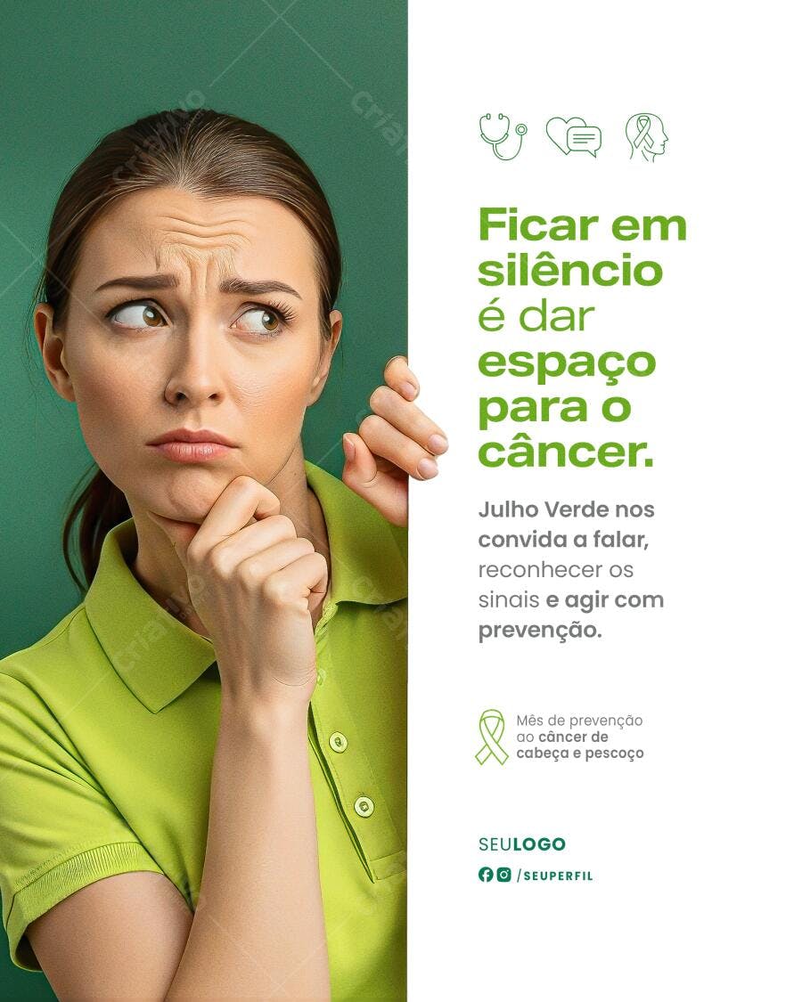 Post para Julho Verde PSD Editável