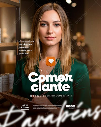 Dia do Comerciante 16 de Julho social media editável FEED (2)