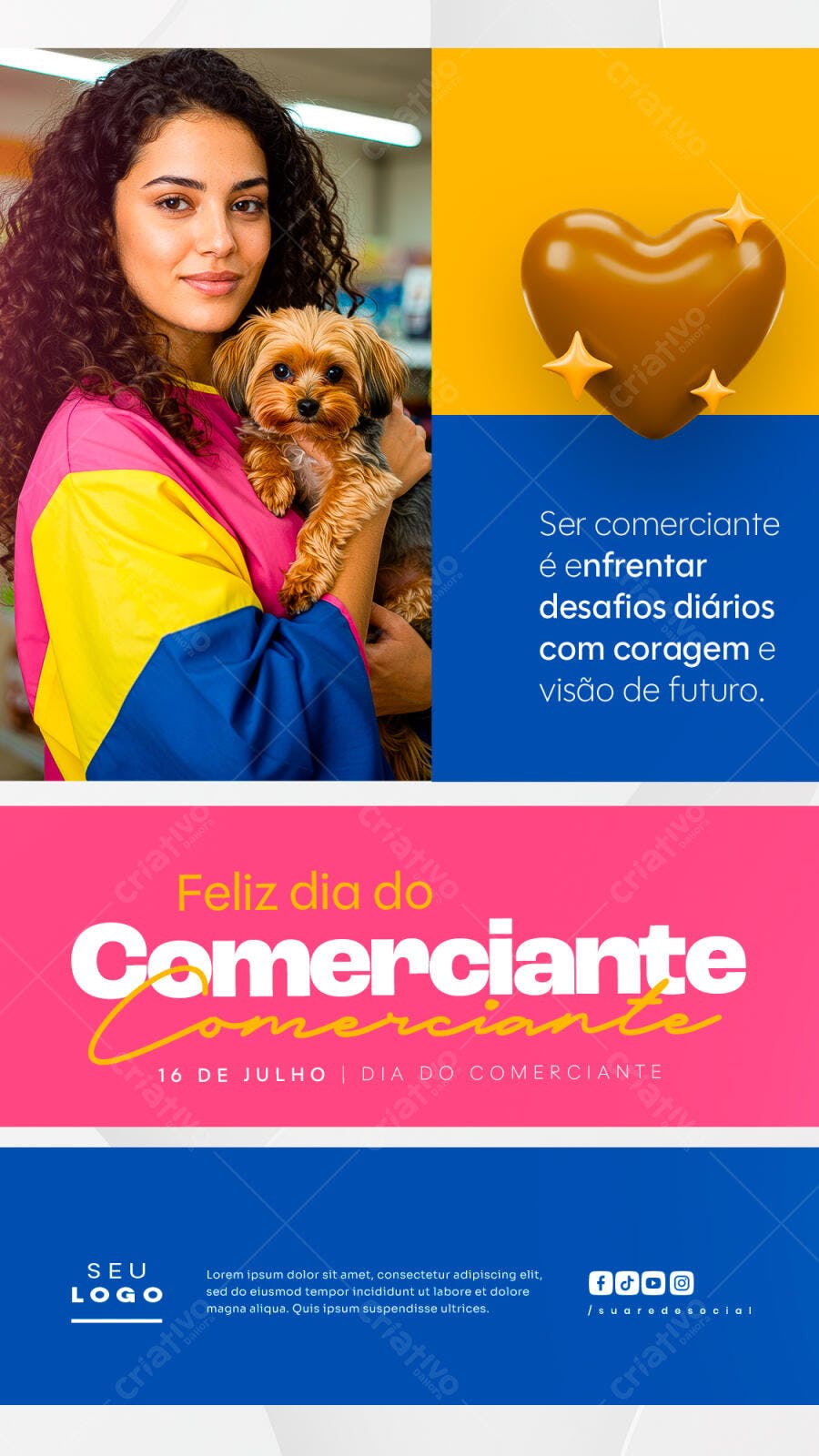 Flyer Dia do Comerciante PSD Editável