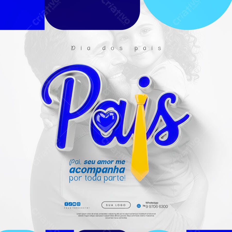 Postagem Dia dos Pais PSD Editável