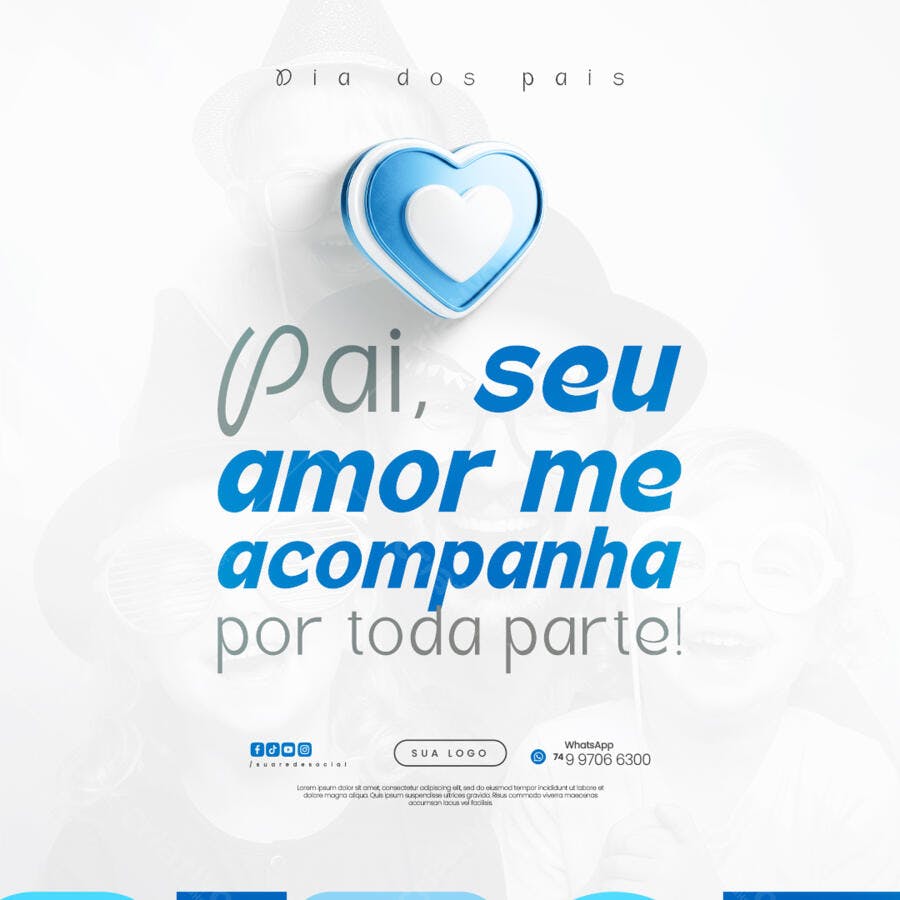 Post para o Dia dos Pais PSD Editável