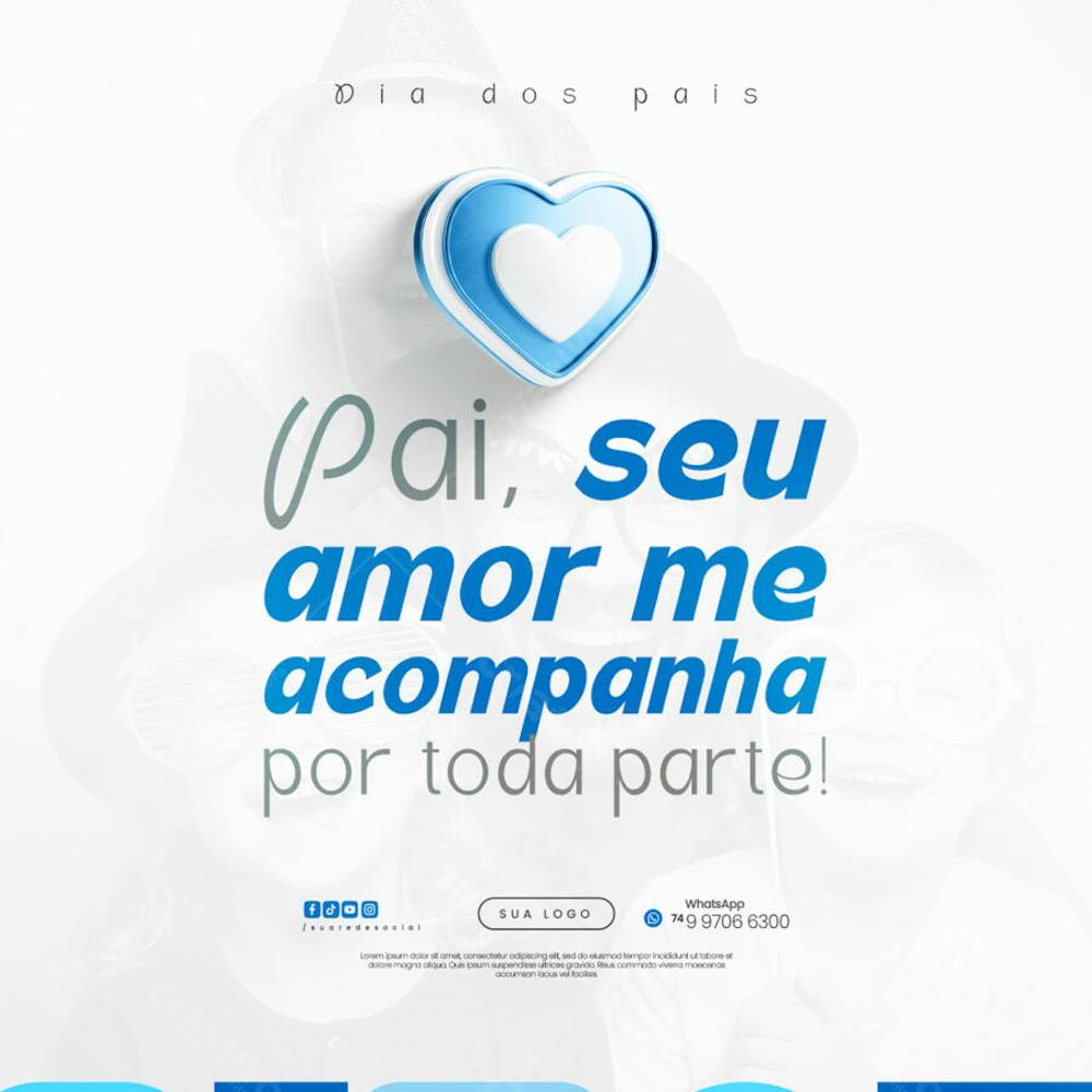 Dia dos Pais Agosto Pai - Flyer Social Media PSD Editável (4)