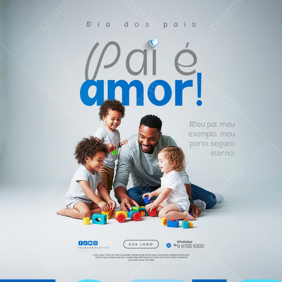 Flyer Dia dos Pais PSD Editável
