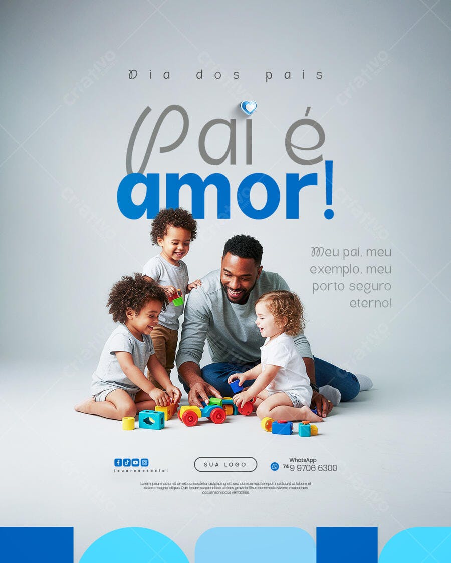 Flyer Dia dos Pais PSD Editável