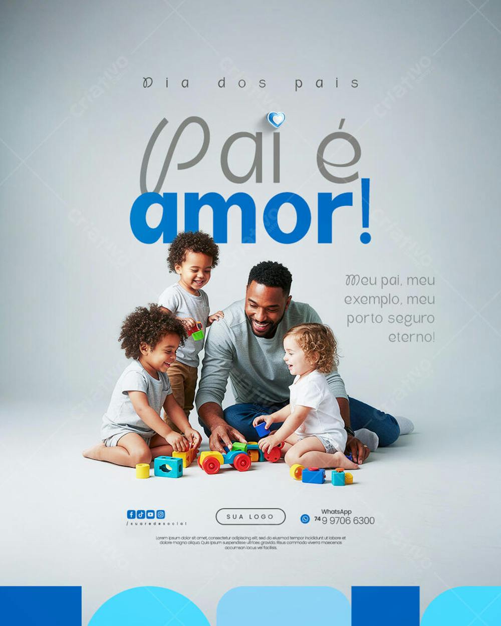 Dia dos Pais Agosto Pai - Flyer Social Media PSD Editável (7)