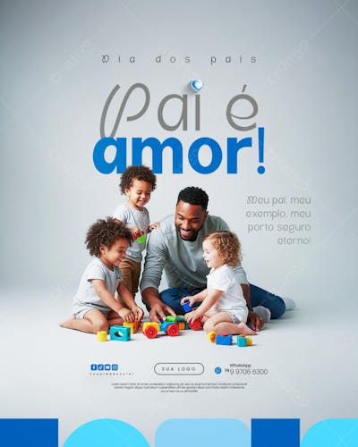Dia dos Pais Agosto Pai - Flyer Social Media PSD Editável (7)