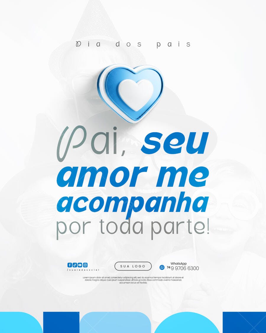 Postagem Dia dos Pais PSD Editável