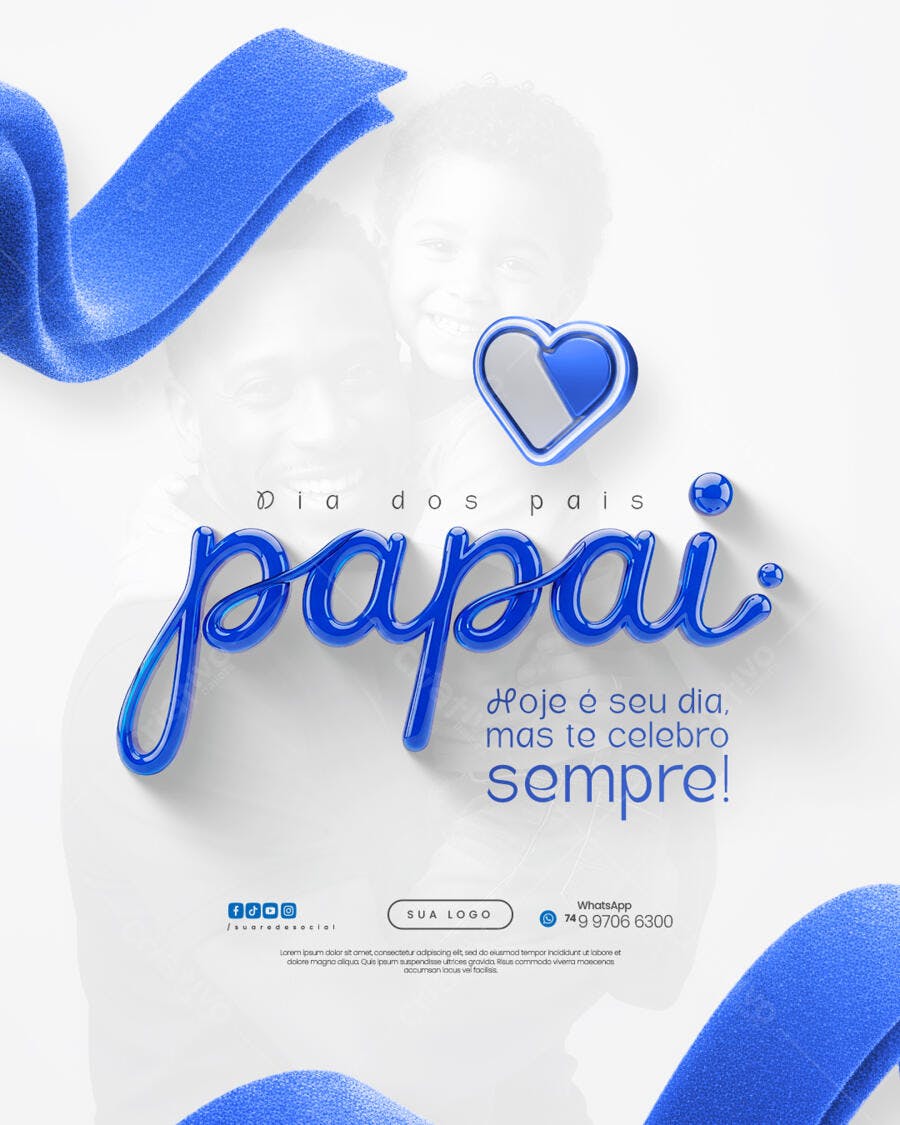 Post para Dia dos Pais PSD Editável