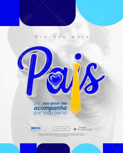 Dia dos Pais Agosto Pai - Flyer Social Media PSD Editável (10)