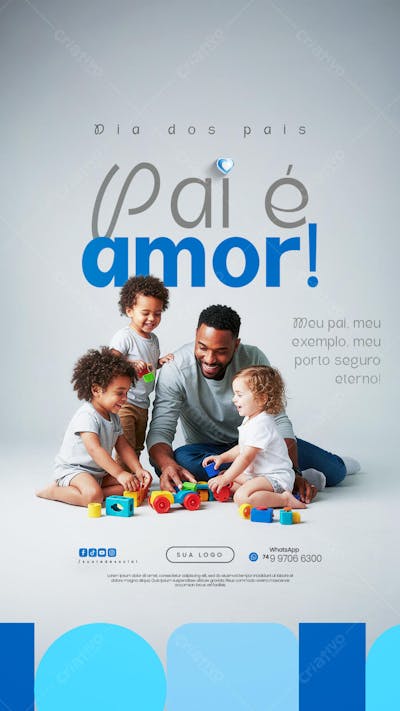 Dia dos Pais Agosto Pai - Flyer Social Media PSD Editável (18)