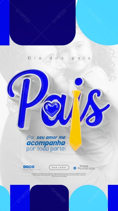 Dia dos Pais Agosto Pai - Flyer Social Media PSD Editável (15)