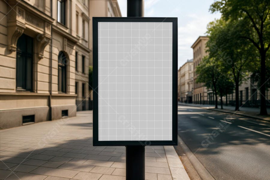 Mockup de Outdoor em Rua Urbana