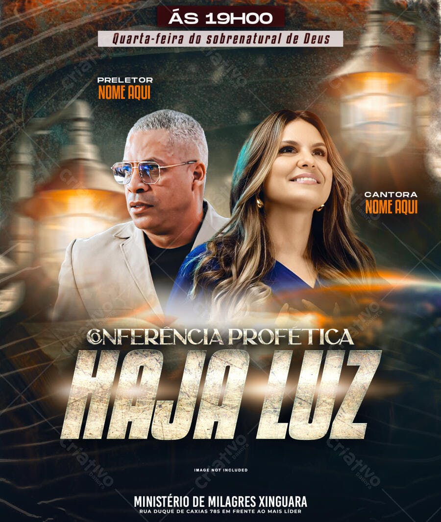 Flyer para Conferência Profética PSD Editável